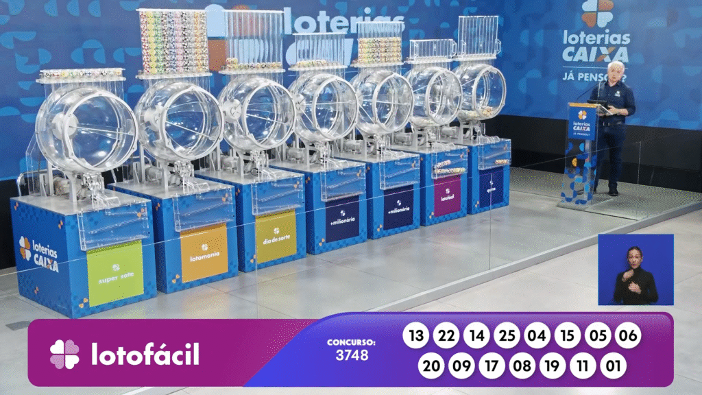 Confira o resultado da Lotofácil 3748 sorteada nesta quarta-feira (29). Veja as dezenas e saiba como resgatar seu prêmio.