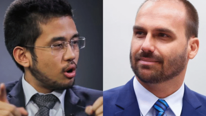 Eduardo Bolsonaro é chamado de “patético” e desafiado por Kim Kataguiri após ameaças