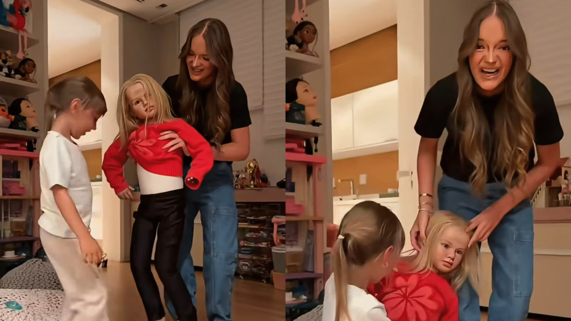 Rafa Justus presenteia irmã caçula com boneca hiper-realista da infância e diverte a web