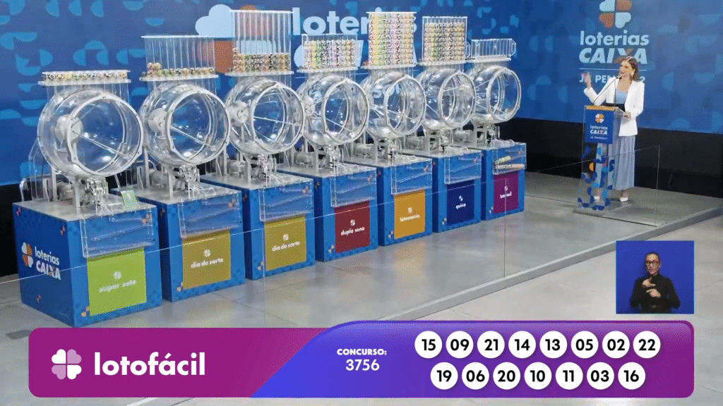 Confira o resultado da Lotofácil 3756 sorteada nesta sexta-feira. Veja os números premiados e saiba como resgatar o prêmio.