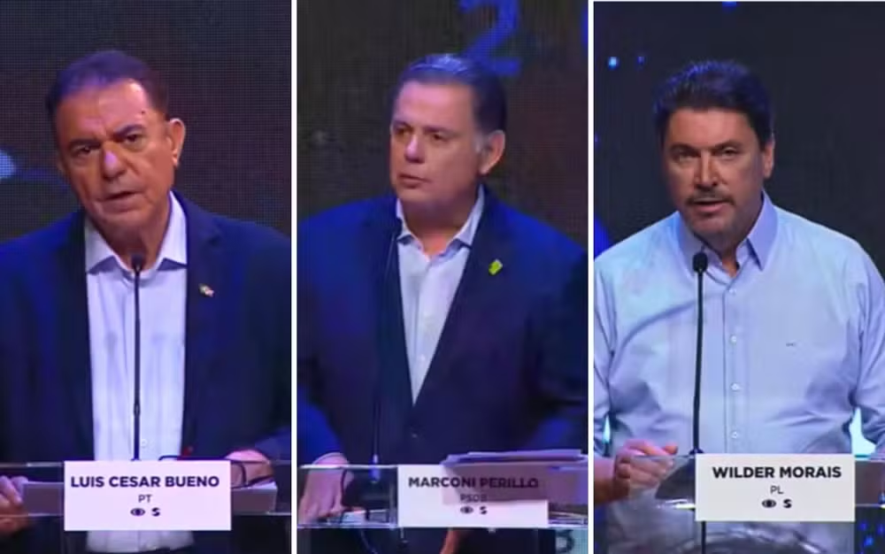 Candidatos ao governo de Goiás criticam ausência de Daniel Vilela em debate na TV