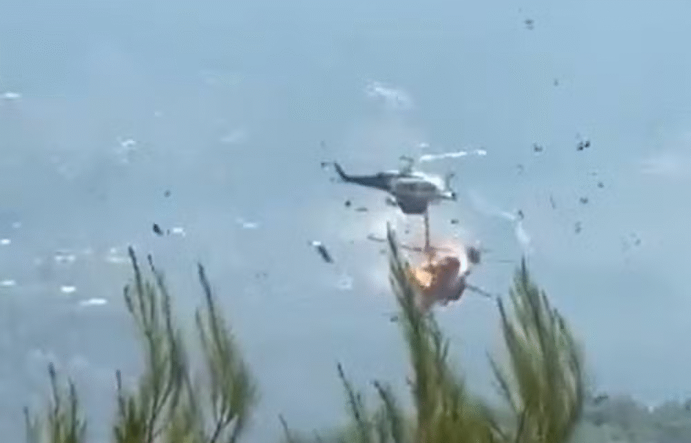 Dois helicópteros colidem durante combate a incêndio florestal na Grécia e deixam mortos