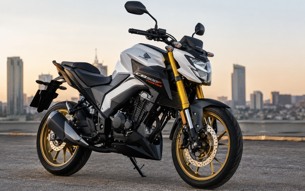 Honda lança CB300F Twister 2027 com suspensão invertida e controle de tração