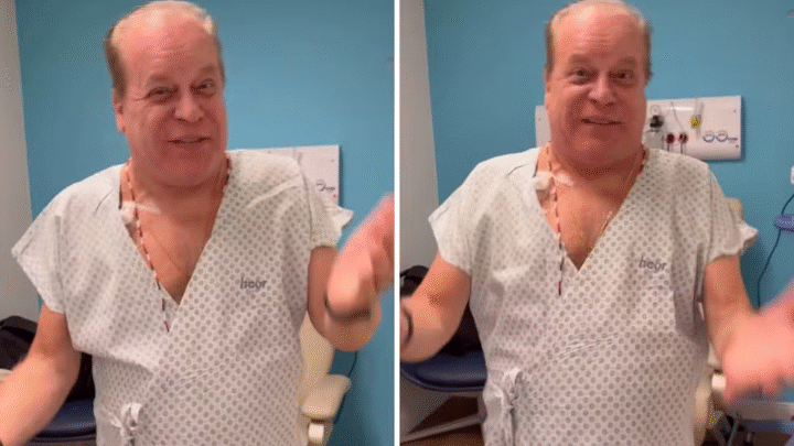 Chico Pinheiro surge em hospital e surpreende ao brincar com meme da web