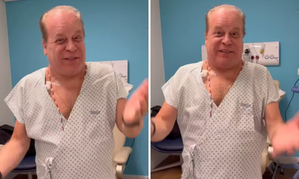 Chico Pinheiro surge em hospital e surpreende ao brincar com meme da web