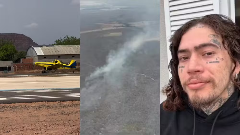 Whindersson Nunes mobiliza avião-tanque contra incêndio em área rural de Currais