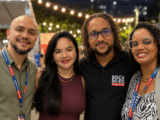 Marcelo Garcia, Nick Lyrio, Pablo Sousa e Tatiane Cerqueira, formam a equipe do Boca do Rio Magazine e celebram 10 anos de trabalho - Foto: Acervo pessoal