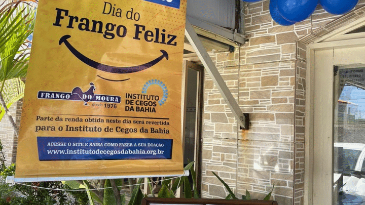 Frango do Moura realiza campanha solidária em prol do Instituto de Cegos da Bahia no próximo feriado (12 de outubro)
